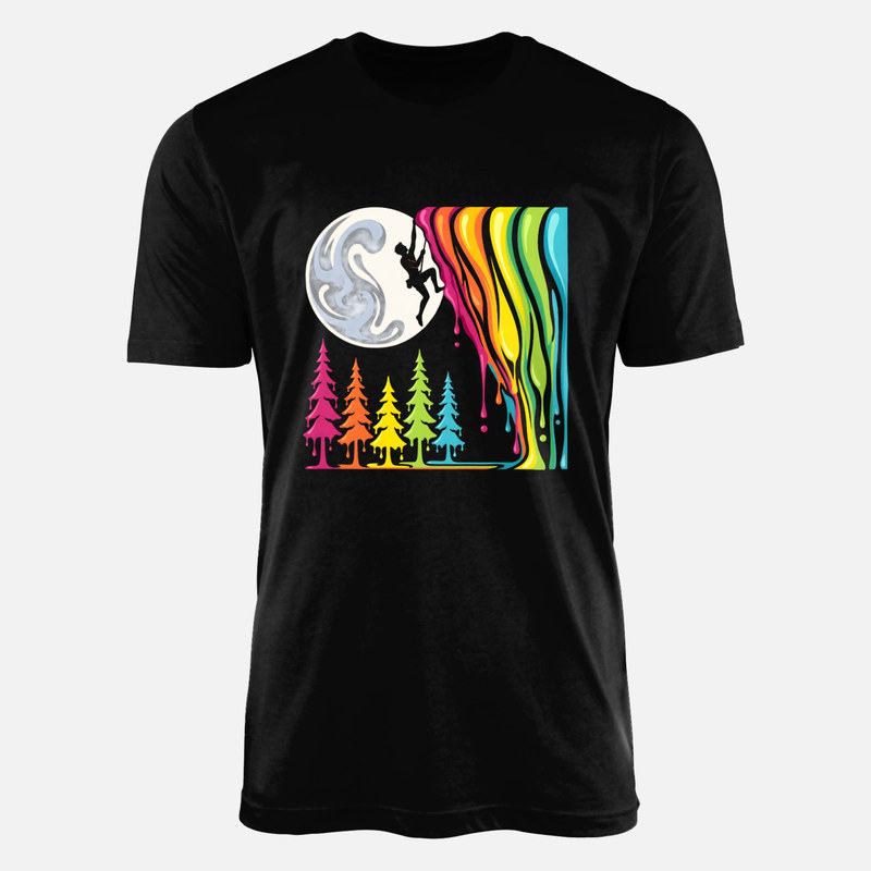 T-shirts: Psychedelic Drip Mountain Climber