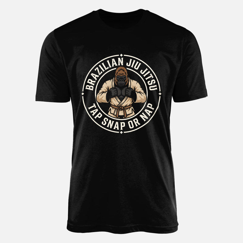 T-shirts: Brazilian Jiu Jitsu Tap Snap Nap Gorilla