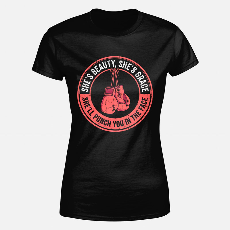 T-shirts: She's Beauty She'll Punch You Boxing