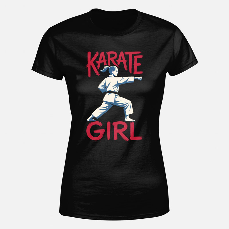 T-shirts: Karate Girl Punch Pose