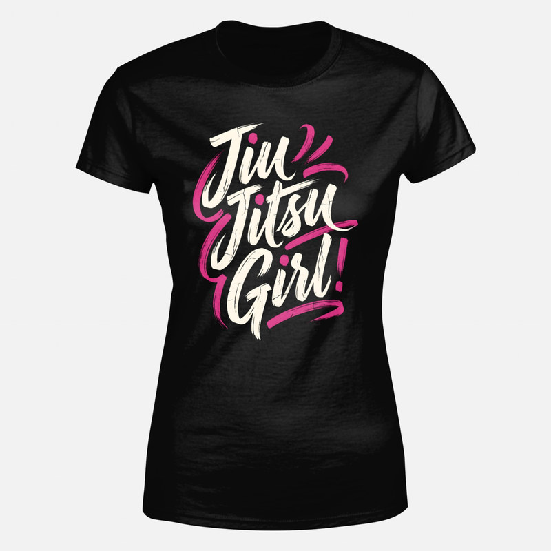 T-shirts: Jiu Jitsu Girl Distressed Brush