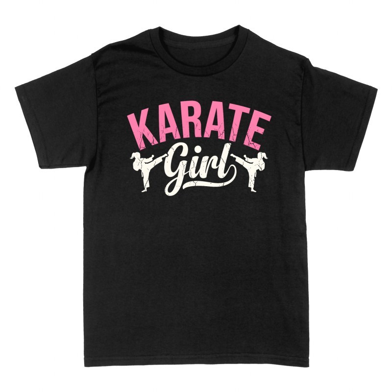 T-shirts: Karate Girl Distressed Kick