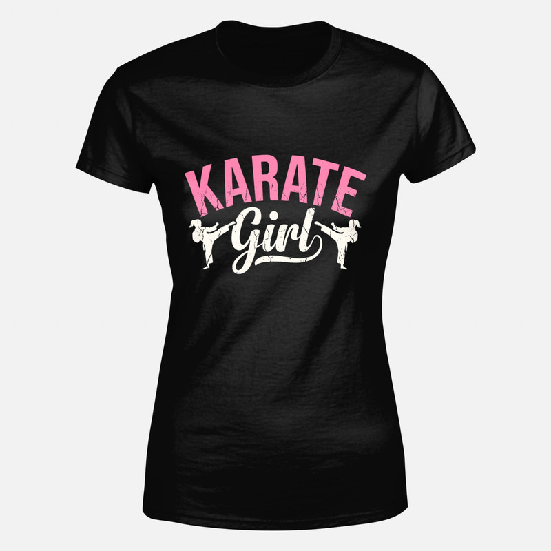 T-shirts: Karate Girl Distressed Kick