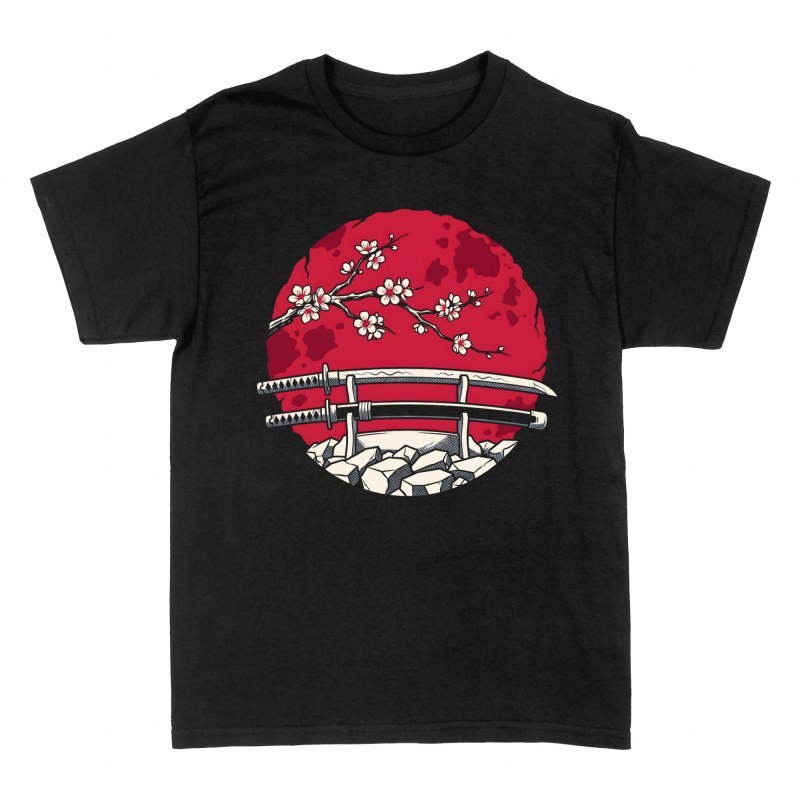 T-shirts: Japanese Katanas with Cherry Blossom