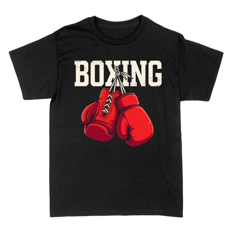 T-shirts: Retro Boxing Hanging Red Gloves