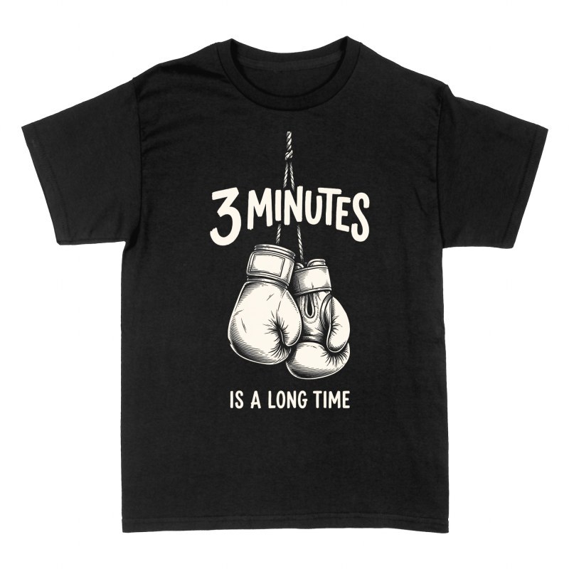T-shirts: 3 Minutes Is a Long Time Boxing Gloves