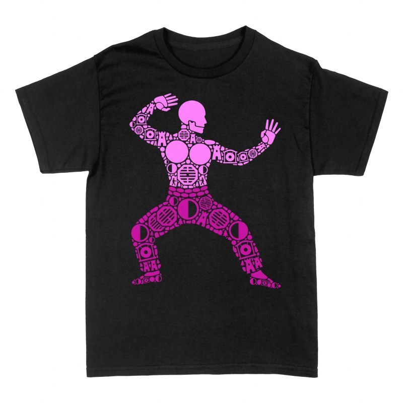 T-shirts: Martial Arts Fighter Mosaic Silhouette