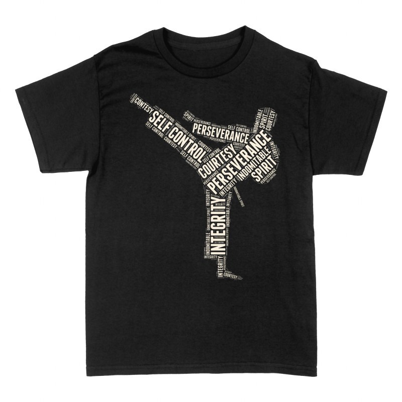 T-shirts: Taekwondo Tenets High Kick Silhouette