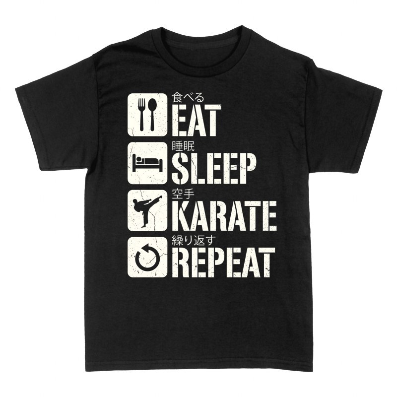 T-shirts: Eat Sleep Karate Repeat Routine