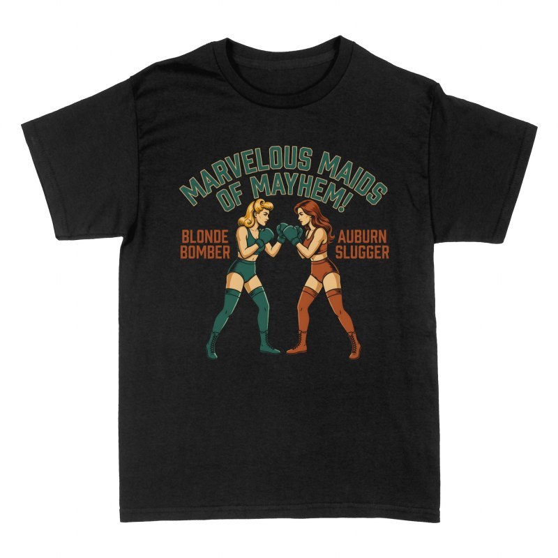 T-shirts: Marvelous Maids of Mayhem Boxing Pin-Up