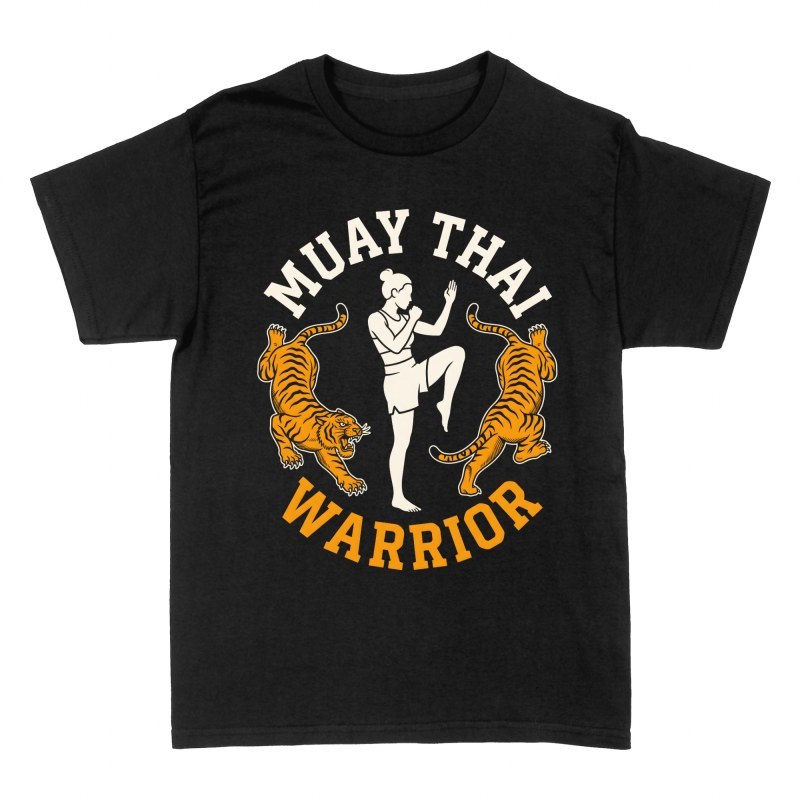 T-shirts: Muay Thai Warrior Woman with Tigers