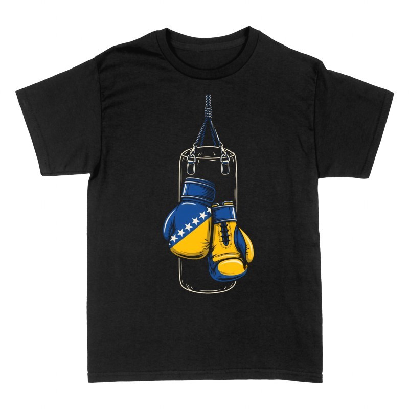 T-shirts: Bosnia Boxing Gloves and Punching Bag