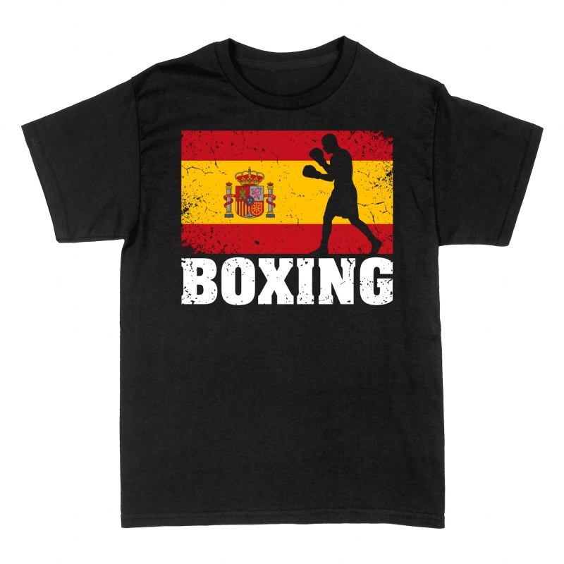 T-shirts: Boxing Spain Flag Silhouette