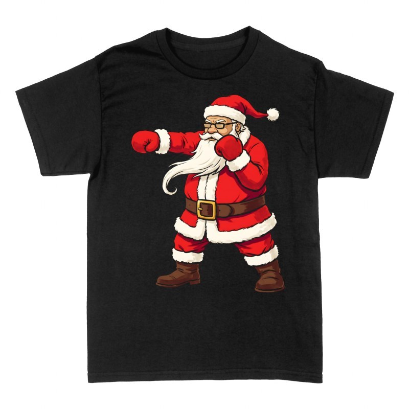 T-shirts: Boxing Santa Claus in Stance