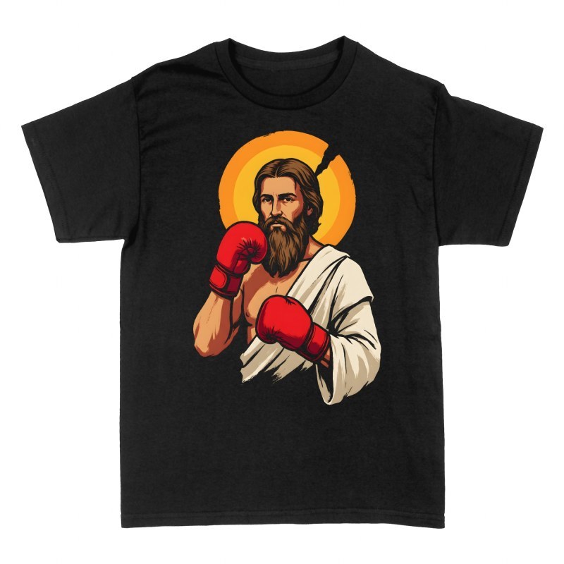 T-shirts: Boxing Jesus with Red Gloves
