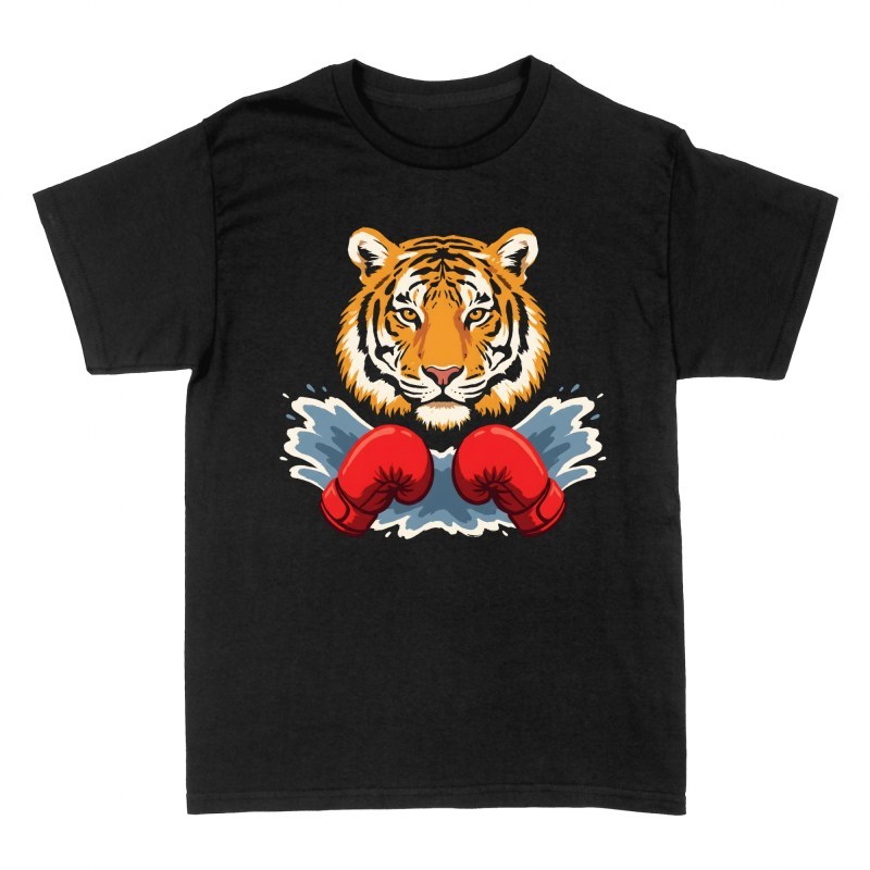 T-shirts: Boxing Tiger with Red Gloves
