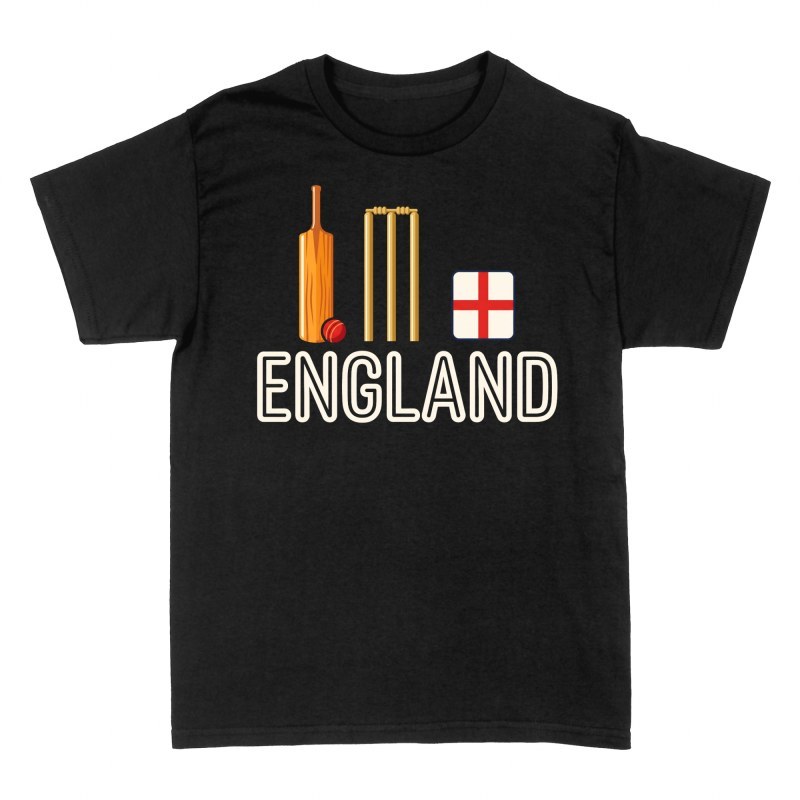 T-shirts: England Cricket Wicket and Bat
