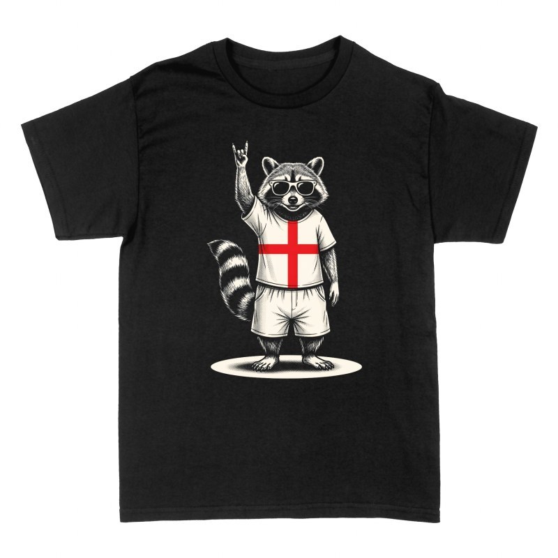 T-shirts: Rock England Raccoon