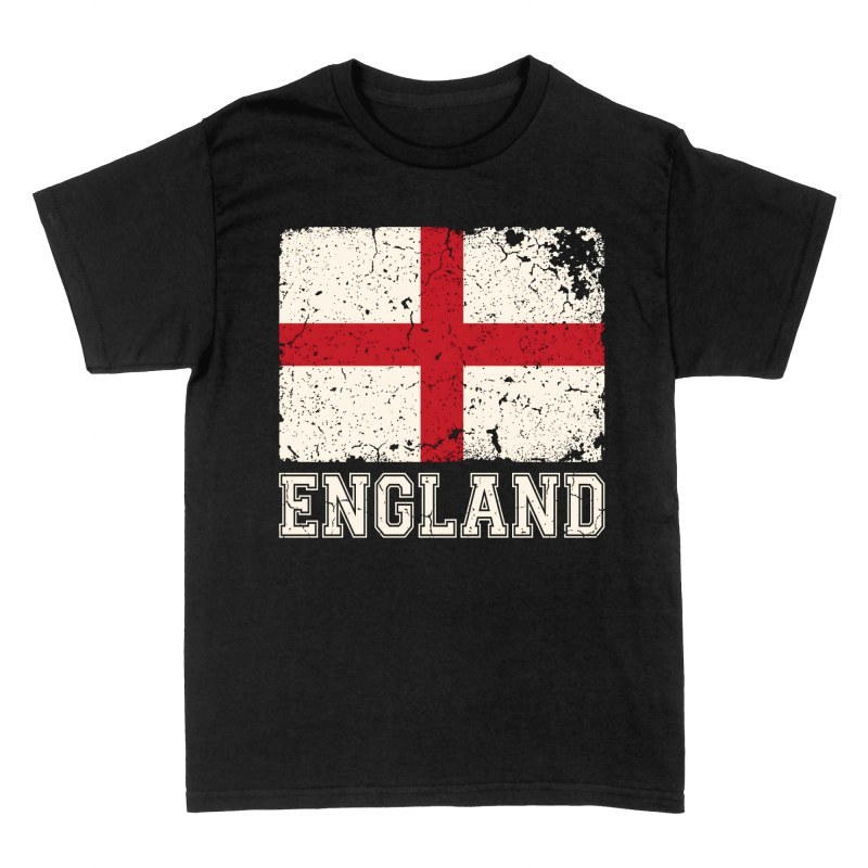 T-shirts: Vintage Distressed England Flag