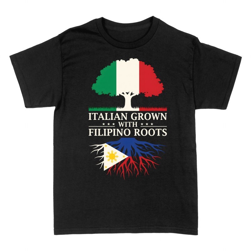 T-shirts: Italian Grown With Filipino Roots Tree