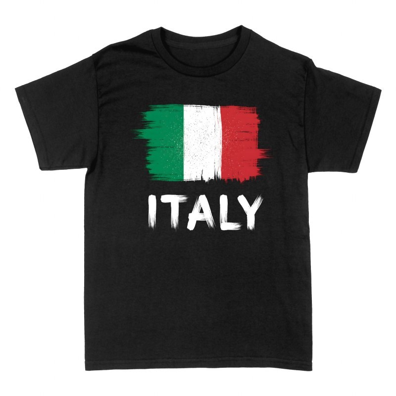 T-shirts: Italy Grunge Brush Flag