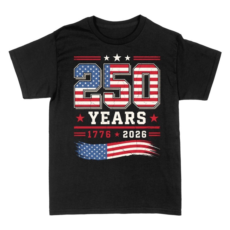 T-shirts: 250 Years 1776 2026 USA Flag
