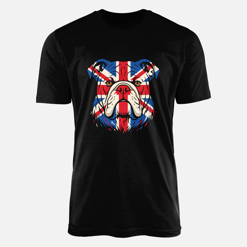 T-shirts: English Bulldog with Union Jack Flag