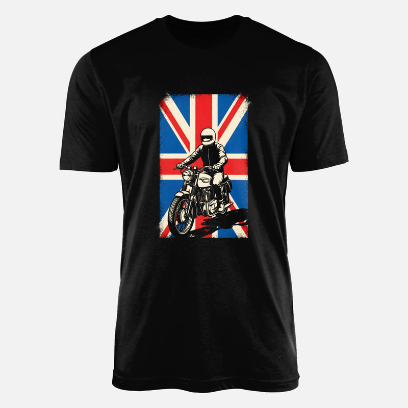 T-shirts: Vintage British Biker and Union Jack