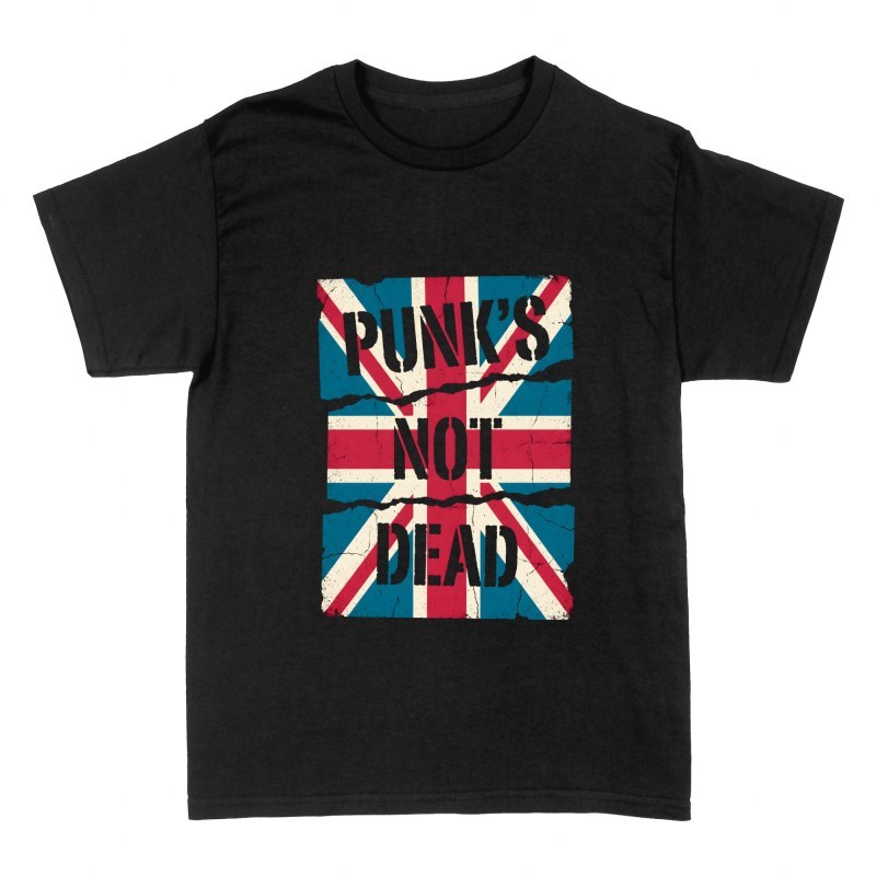 T-shirts: Punk's Not Dead Ripped Union Jack