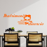 Wall Stickers: Matrimonio Divorcio - Groucho Marx 3
