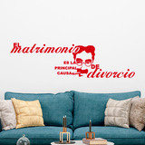 Wall Stickers: Matrimonio Divorcio - Groucho Marx 4
