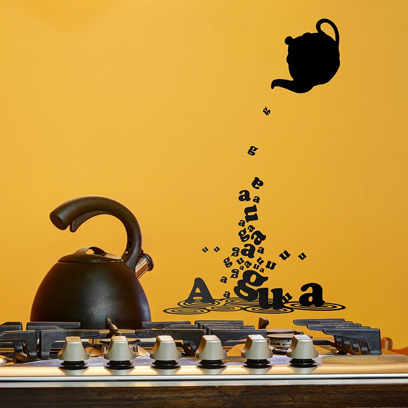 Wall Stickers: Teapot with water