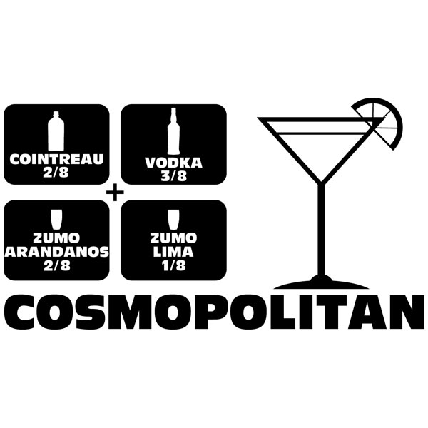 Wall Stickers: Cocktail Cosmopolitan