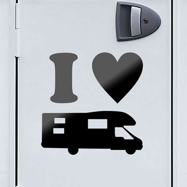 Camper van decals: I Love AC Camping car