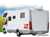 Camper van decals: I Love AC Camping car 2