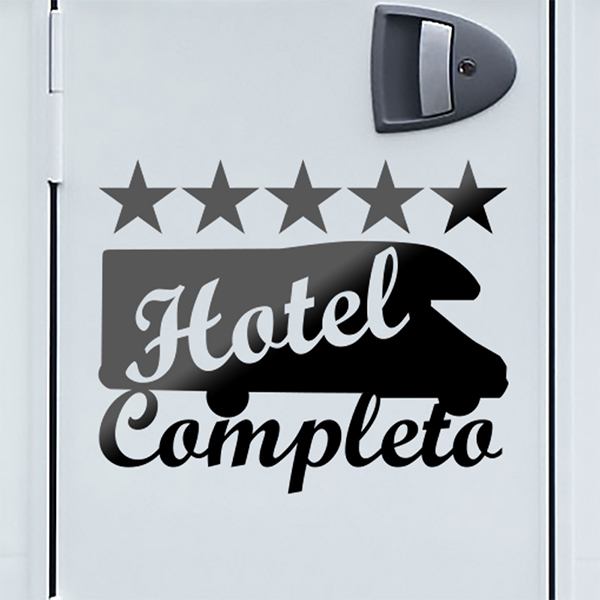 Camper van decals: Hotel Completo camping car