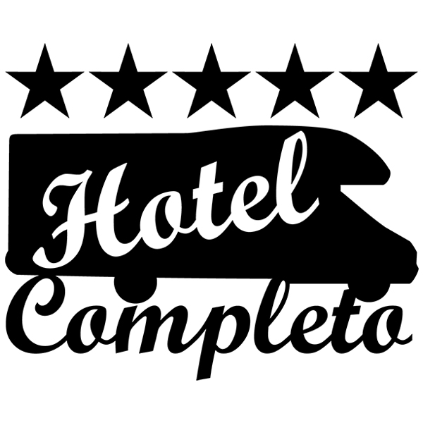 Camper van decals: Hotel Completo camping car