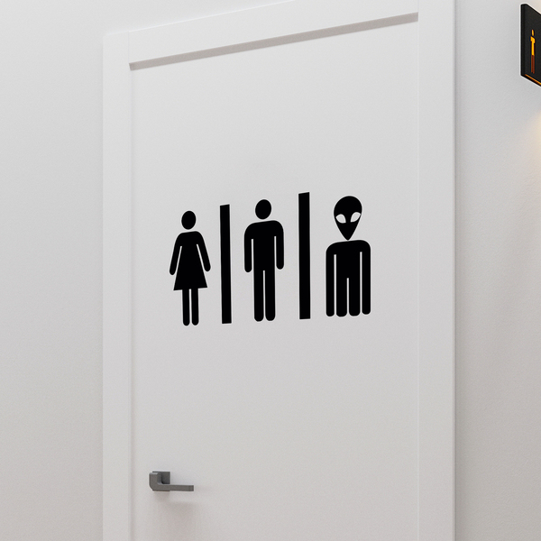 Alien Restroom Sign 2