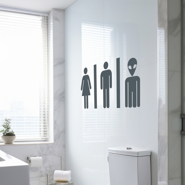 Alien Restroom Sign 3