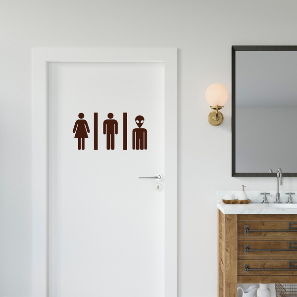 Alien Restroom Sign 4