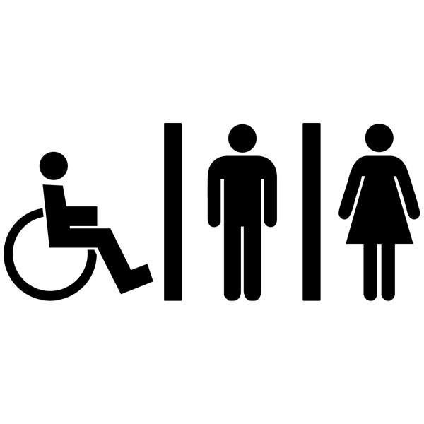 Wall Stickers: WC Mixto disabled people