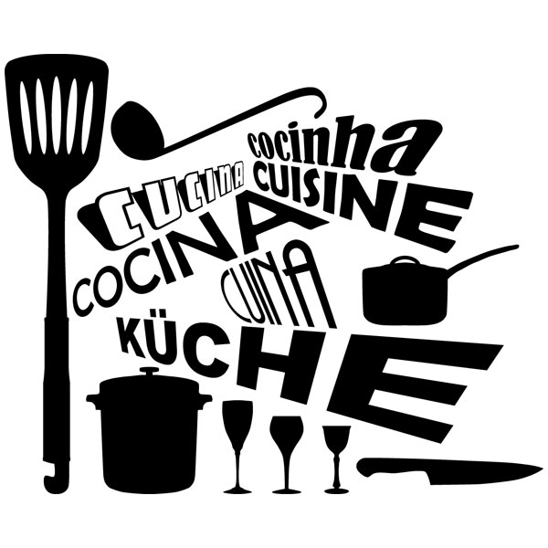 Wall Stickers: Kitchen languages