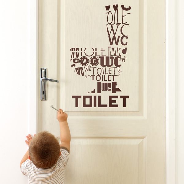 Wall Stickers: Toilet languages