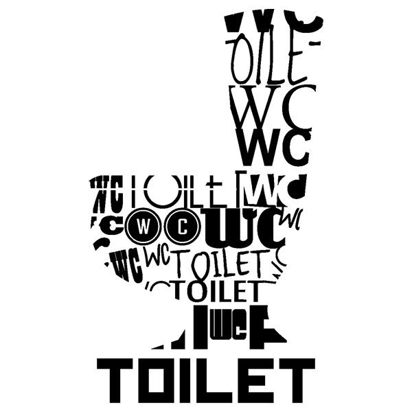 Wall Stickers: Toilet languages