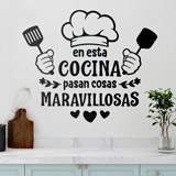 Wall Stickers: Wonderful things happen in this kitchen 2