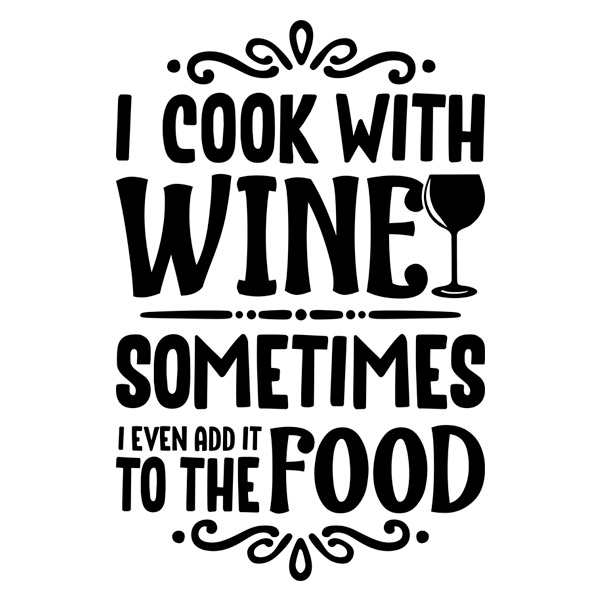 Wall Stickers: I cook with wine