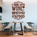 Wall Stickers: I cook with wine 2