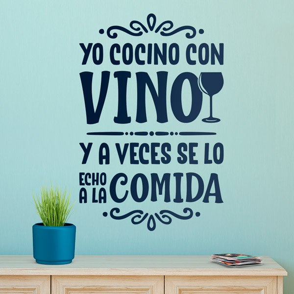 Wall Stickers: I Cook with Wine