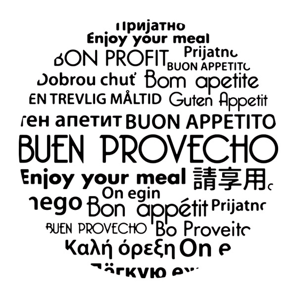 Wall Stickers: Buen Provecho in Spanish II