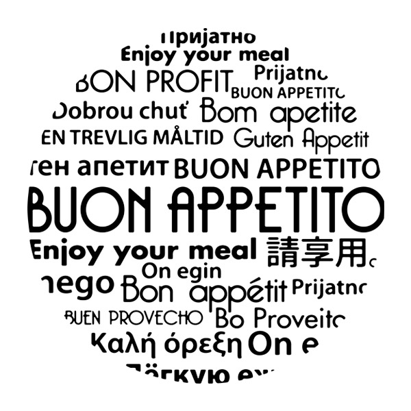 Wall Stickers: Enjoy Your Meal Italian II